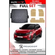 Peugeot 3008 2019 Model 4d Üst Bagaj ve Pro Serisi Havuzlu Bej Paspas Takımı