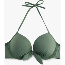 Koton Kalp Yaka Fiyonk Detaylı Push-Up Bikini Üstü