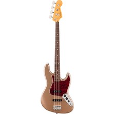 Fender 0198640384 American Professional Classic Jazz Bass Gitar (Faded Firemist Gold) | Gülağacı Klavye Göz Alıcı Altın Renk ve Modern C Sap Profili