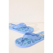 Women Secret Mavi Garfield Baskılı Plaj Terlik