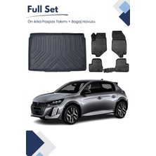 Peugeot 208 2021-2022-2023-2024-2025 Model Tam Uyumlu Paspas+Bagaj Havuzu Seti