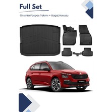 Skoda Karoq 2018 Model Tam Uyumlu Paspas+Bagaj Havuzu Seti