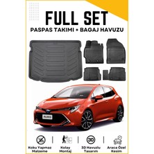 Toyota Auris 2013-2014-2015-2016-2017-2018-2019-2020 Model Birebir Uyumlu Bagaj Havuzu+Paspas Seti