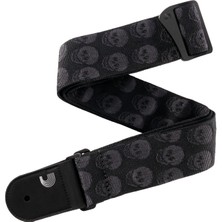 Planet Waves 50TB00 Gitar Askısı Skulls Black Tubular (5 Cm) | Tüp Dokuma - Kuru Kafa - Rahat