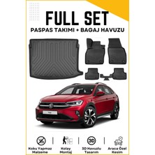 Volkswagen Taigo 2021 Model Üst Birebir Uyumlu Bagaj Havuzu+Paspas Seti