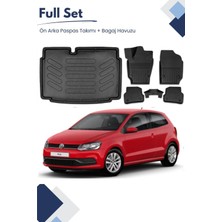 Volkswagen Polo 6r 2013-2014-2015-2016 Model Tam Uyumlu Paspas+Alt Bagaj Havuzu Seti