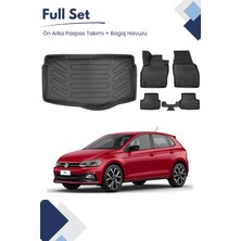 Volkswagen Polo 2018 Model Tam Uyumlu Paspas+Alt Bagaj Havuzu Seti