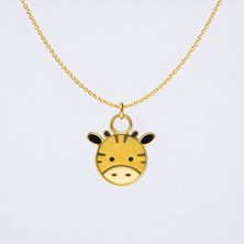 DMR Elegance 925 Ayar Inek Figürlü Mine Detaylı Altın Kaplama Gümüş Kolye