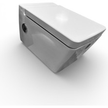 VitrA 7743B403-1698 Frame Rim-Ex Asma Klozet Beyaz + 96-003-009 Frame Soft Klozet Kapağı - Beyaz