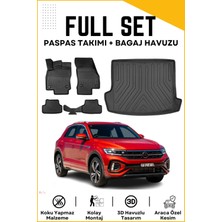 Volkswagen T-Roc 2020 Model Üst Birebir Uyumlu Bagaj Havuzu+Paspas Seti
