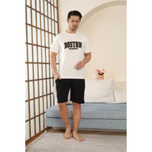 Seboteks %100 Pamuklu Kısa Kollu Cepli Erkek Şortlu Pijama Takımı 2015