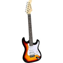 Lilya ST309-SSH/SB Elektro Gitar - Sunburst (Eğitim - Ssh Strat) | 1 Humbucker - 2 Single Manyetik, Klasik 3-Tone Sunburst, Geleneksel Tasarım | Ölçü: 4/4 Tam Boy (Standart Yetişkin)