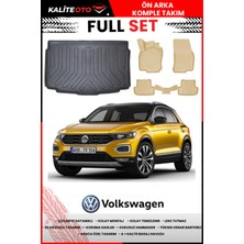 Volkswagen T-Roc 2017 Sonrası 4d Alt Bagaj ve Pro Serisi Havuzlu Bej Paspas Takımı