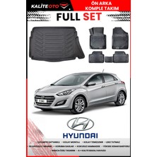 Hyundai I30 Ince Stepne 2012-2016 4d Bagaj ve Pro Serisi Havuzlu Paspas Takımı
