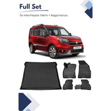 Fiat Doblo 2019 Model Tam Uyumlu Paspas+Bagaj Havuzu Seti