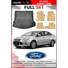 Ford Focus 3 Sedan 2016 Model 4d Bagaj ve Pro Serisi Havuzlu Bej Paspas Takımı