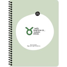 Keskin Color Hisli Şeyler Burçlar Serisi A4 Çizgili Stickerli Defter - Inatçı Demeyelim De Kararlı Diyelim