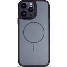 Velvoria iPhone 15 Pro 6.1" Premium Soft Magsafe Silikon Kılıf Kömür