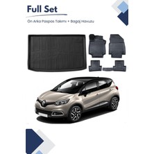 Renault Captur 2013-2014-2015-2016-2017-2018-2019 Model Tam Uyumlu Paspas+Bagaj Havuzu Seti