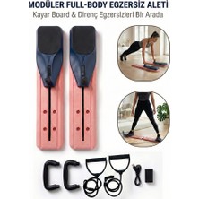 Kochler Ev Tipi Full Body Egzersiz Aleti - Direnç Halatlı Kayan Board Sistemli Fitness Seti