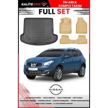 Nissan Qashqai +2 2007-2014 4d Bagaj ve Pro Serisi Havuzlu Bej Paspas Takımı