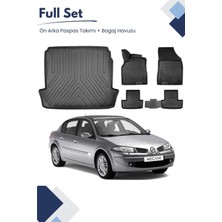 Renault Megane 2 Sedan 2006-2007-2008-2009 Model Tam Uyumlu Paspas+Bagaj Havuzu Seti