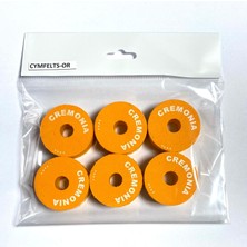 Cremonia Cymfelts-Or Zil Keçesi | Davul Zilleri Için 6'lı Paket - Turuncu