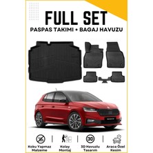 Skoda Fabia 2022 Model Birebir Uyumlu Bagaj Havuzu+Paspas Seti