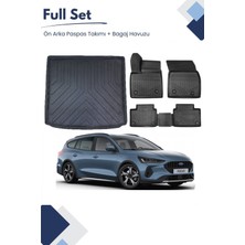 Ford Focus 5 Stw 2020 Model Tam Uyumlu Paspas+Üst Kısım Bagaj Havuzu Seti
