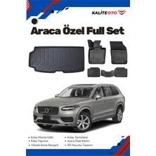 Volvo XC90 7 Koltuk 2017-2018-2019-2020 Model Yumuşak Paspas+Bagaj Havuzu Seti