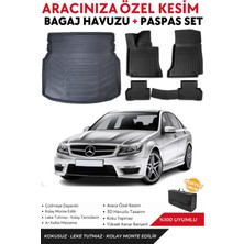 Mercedes C Seri W204 Rampalı 2013 Model Birebir Uyumlu Bagaj Havuzu+Paspas Seti