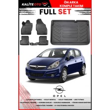 Opel Corsa D 2007-2008-2009-2010-2011-2012-2013-2014 Model Bagaj Havuzu+Paspas Takımı Full Set