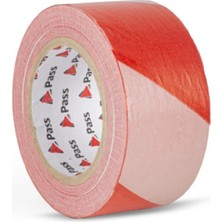 Pass Ikaz Bandı, Emniyet Bandı, 6 cm x 110 M, Kırmızı-Beyaz