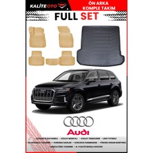 Audi Q7 2016 Sonrası 4d Bagaj ve Pro Serisi Havuzlu Bej Paspas Takımı