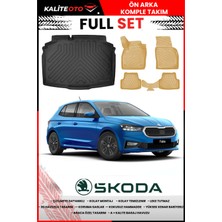 Skoda Fabia 2021 Sonrası 4d Bagaj ve Pro Serisi Havuzlu Bej Paspas Takımı
