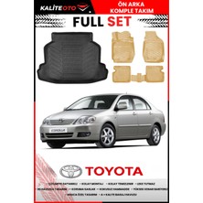Toyota Corolla C Sedan 2001-2006 4d Bagaj ve Pro Serisi Havuzlu Bej Paspas Takımı