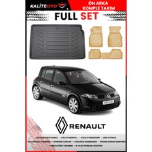 Renault Megane 2 Hatchback 2006 Model 4d Bagaj ve Pro Serisi Havuzlu Bej Paspas Takımı