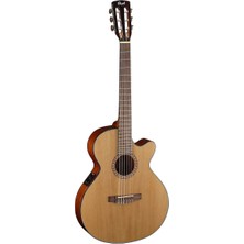 Cort Cec5 Elektro Klasik Gitar - Natürel (Orta/profesyonel Seviye) | Ince Kasa (Slim Body), Masif Sedir Kapak ve Fishman Isys Plus Eq Sistemi