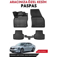 Skoda Super B 2018 Model Araca Özel Havuzlu Paspas Takım