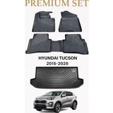 Black Gold Hyundai Tucson 2015-2020 Uyumlu 3D Oto Paspas ve Bagaj Havuzu Set Premium