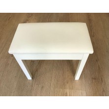 Cremonia Ptcwh Piyano Taburesi - 50 cm Beyaz (Aksesuar) | Beyaz Piyano ve Dijital Piyanolarla Tam Renk Uyumu, Ergonomik Yükseklik ve Sağlam Şasi