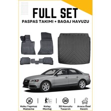 Audi A4 2010 Model Birebir Uyumlu Bagaj Havuzu+Paspas Seti