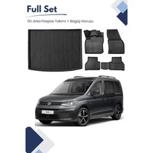 Volkswagen Caddy 2021 Model Tam Uyumlu Paspas+Bagaj Havuzu Seti