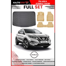 Nissan Qashqai 2021 Model 4d Alt Bagaj ve Pro Serisi Havuzlu Bej Paspas Takımı