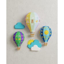 Ysy Akrobat Sıcak Hava Balonları Modeli 53X53CM | Kendin Yap Duvar Modeli
