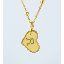 DMR Elegance 925 Ayar Gümüş Zincirli Kişiye Özel Harfli Kalp Kolye – Bujiteri Plaka