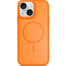 Velvoria iPhone 14-13 Premium Soft Magsafe Silikon Kılıf Turuncu