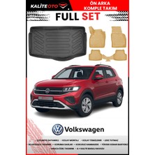 Volkswagen T-Cross 2021 Model 4d Alt Bagaj ve Pro Serisi Havuzlu Bej Paspas Takımı