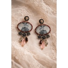 Mirada Jewelry Bohemian Art Kuş ve Çiçek Figürlü Etnik Küpe