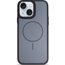 Velvoria iPhone 14-13 Premium Soft Magsafe Silikon Kılıf Kömür